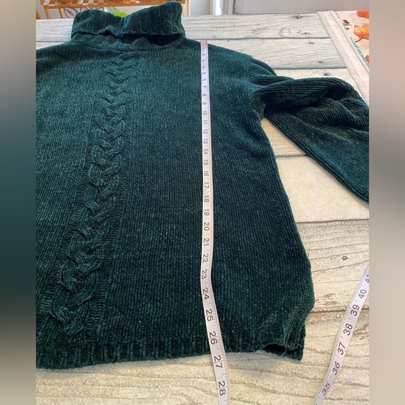 Carolina colours green chunky turtleneck long sleeve sweater. M - Picture 8 of 8